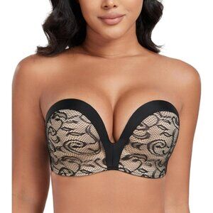 3/$20 Amazon Strapless Push Up Bra Non Slip Lace 34B